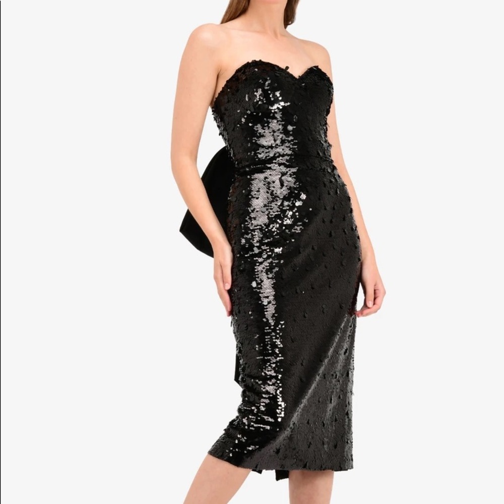 Sachin & Babi strapless sequin midi dress